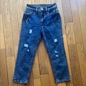Justice Dark Blue Distressed Girls Jeans